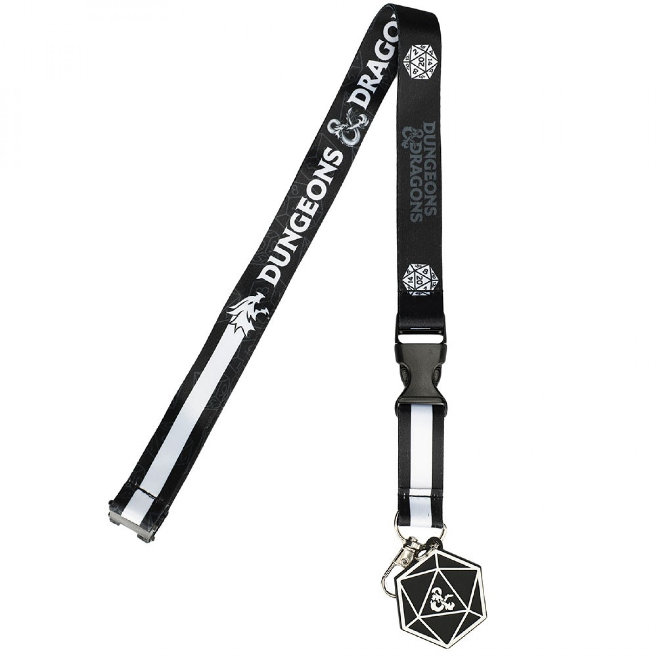 Dungeons & Dragons Metal Lanyard With Charm and Card Holder